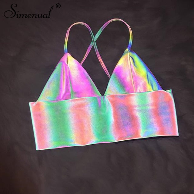Reflective Crop Top