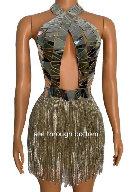 Mirrored Crossover Dress w Skirt