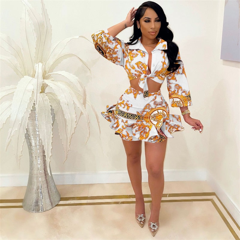 Neos Top & Skirt Set
