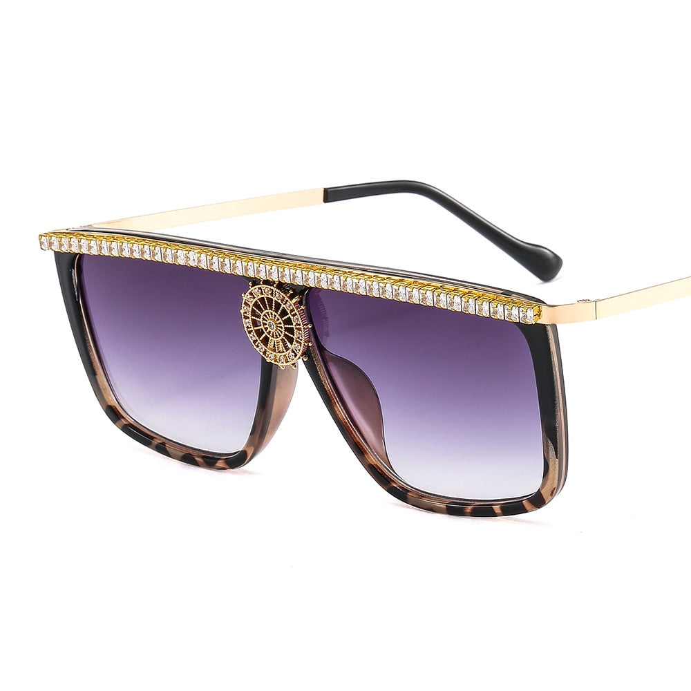 Encrusted Large Frame Sunglasses