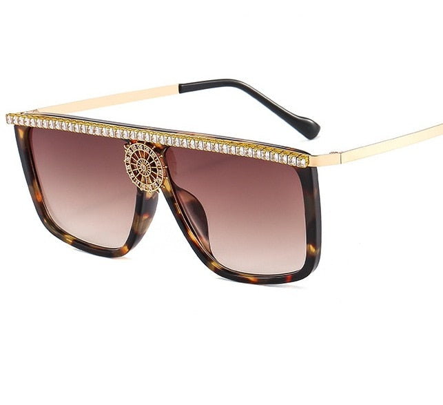 Encrusted Large Frame Sunglasses