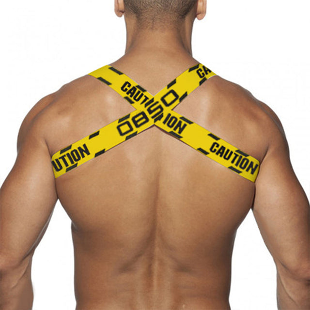 Yellow Back X Caution Band Harness