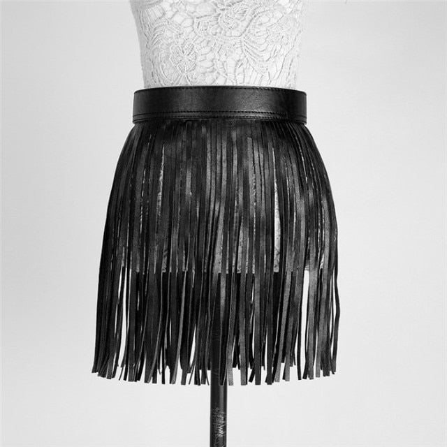 Black Leather Two Piece Set