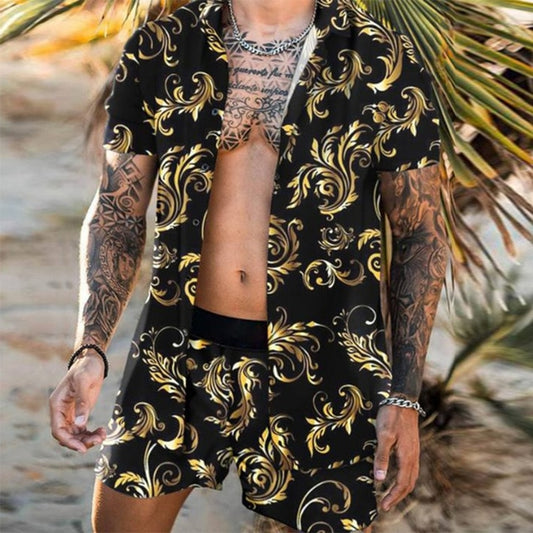 Shirt & Short Set - Gold Leaf