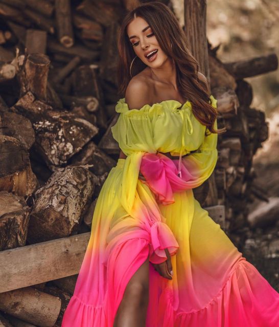 Mesh Crop & Skirt Set