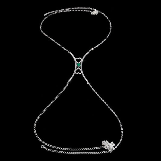 Double Heart Chest Chain