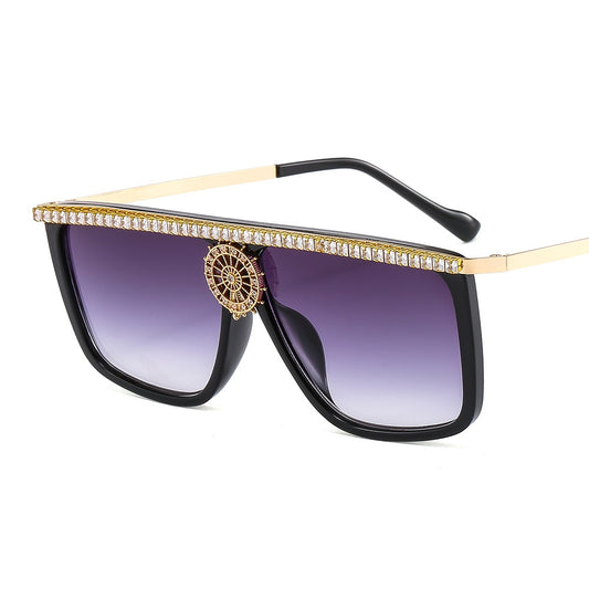 Encrusted Large Frame Sunglasses