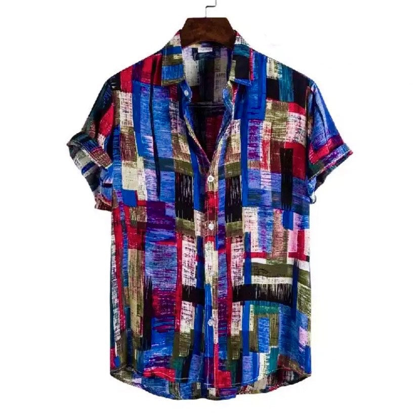 Rectangle Abstract Print Shirt